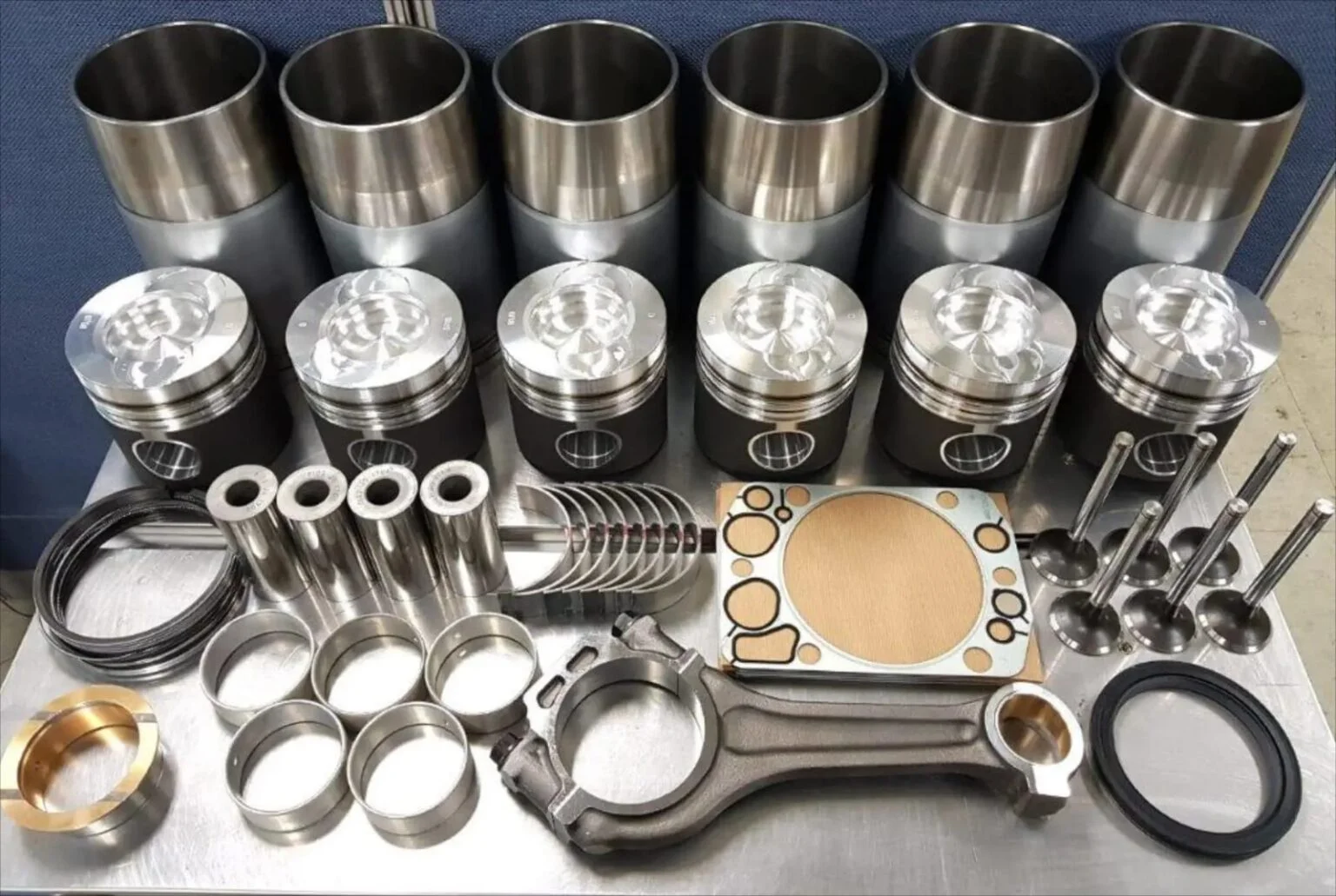 Overhauling a diesel engine for a fire truck